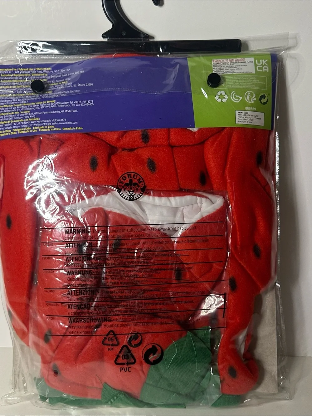 Pumpkin Junction Baby 6-12M Berry Cute Strawberry Halloween Costume Rubies NEW